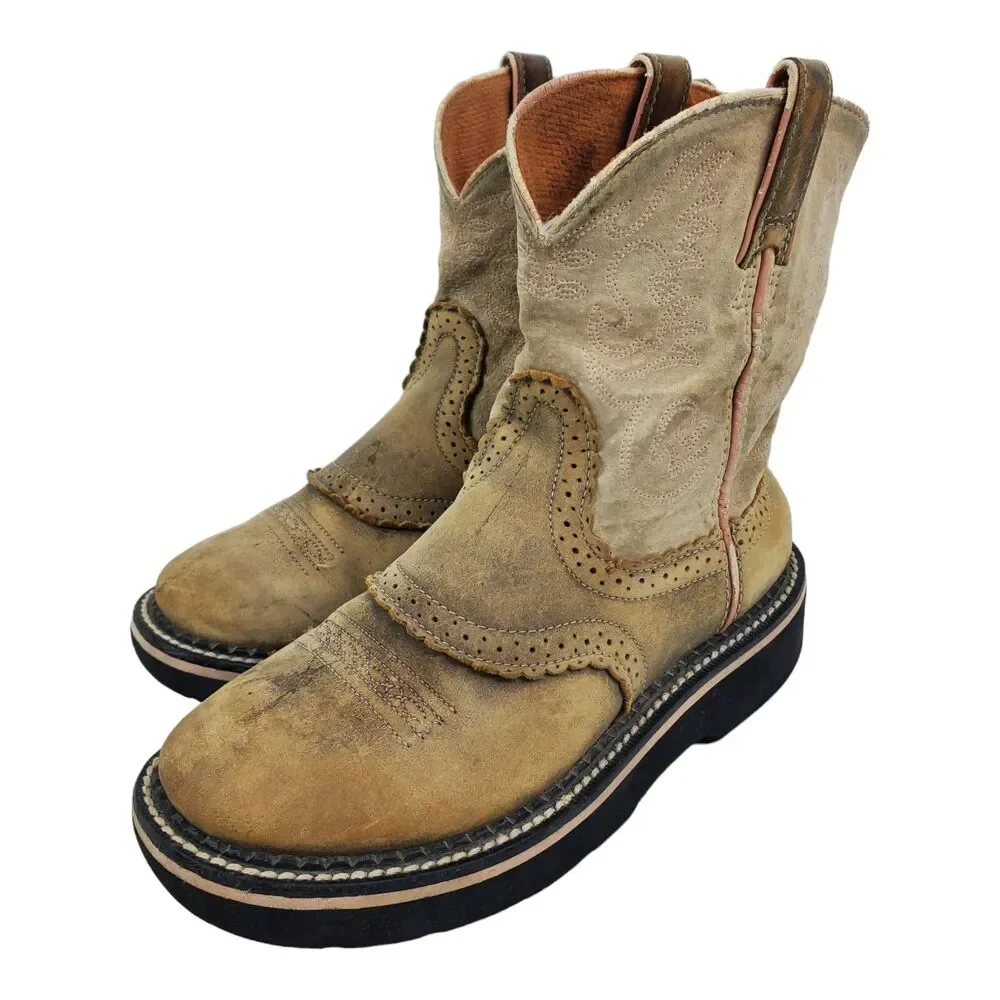 ARIAT Boots KIDS GIRLS Size 2 Brown Western Cowboy Rodeo Equestrian 32629Y